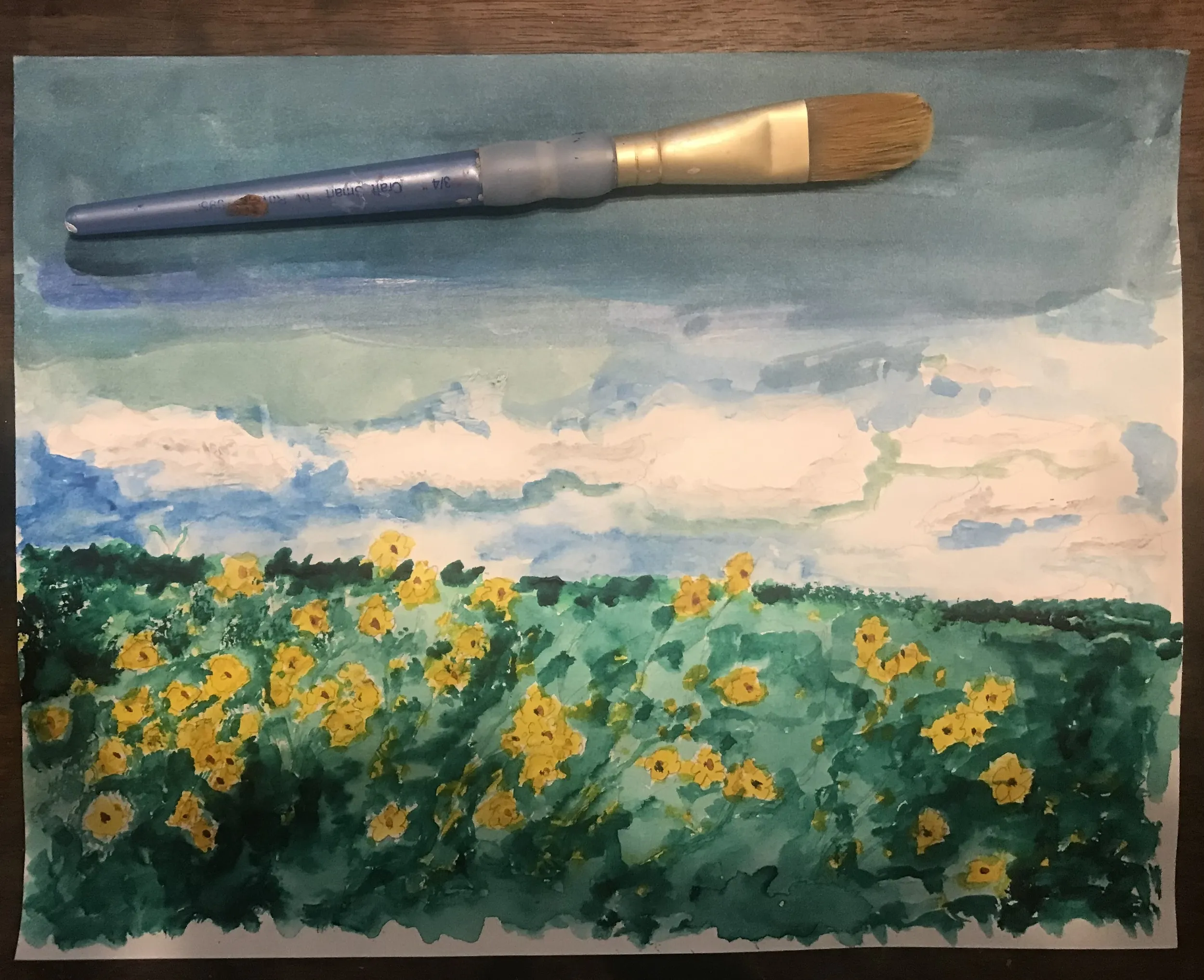 Flower #13 Field of Flowers With Brush