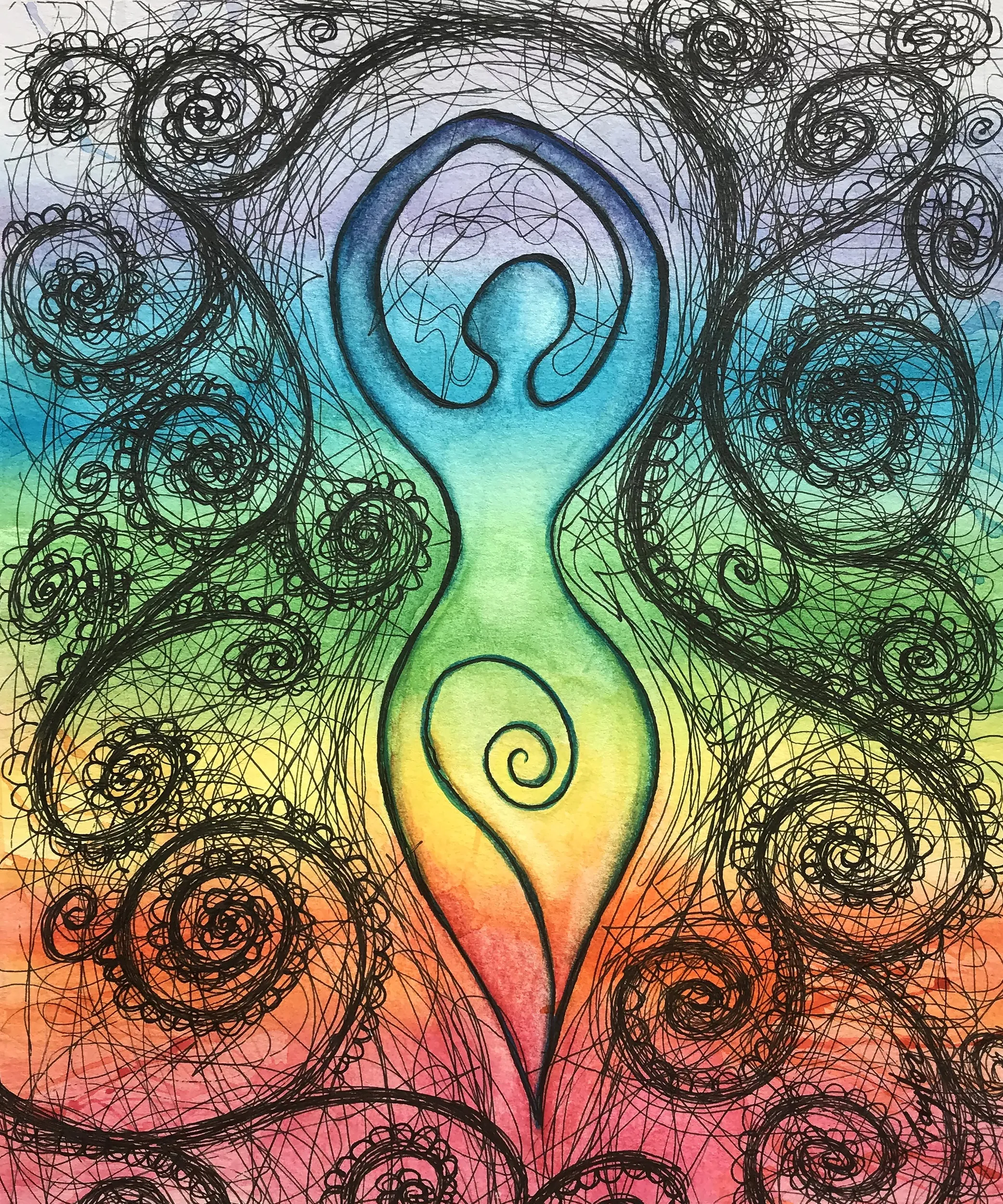 Chakra Spiral Goddess